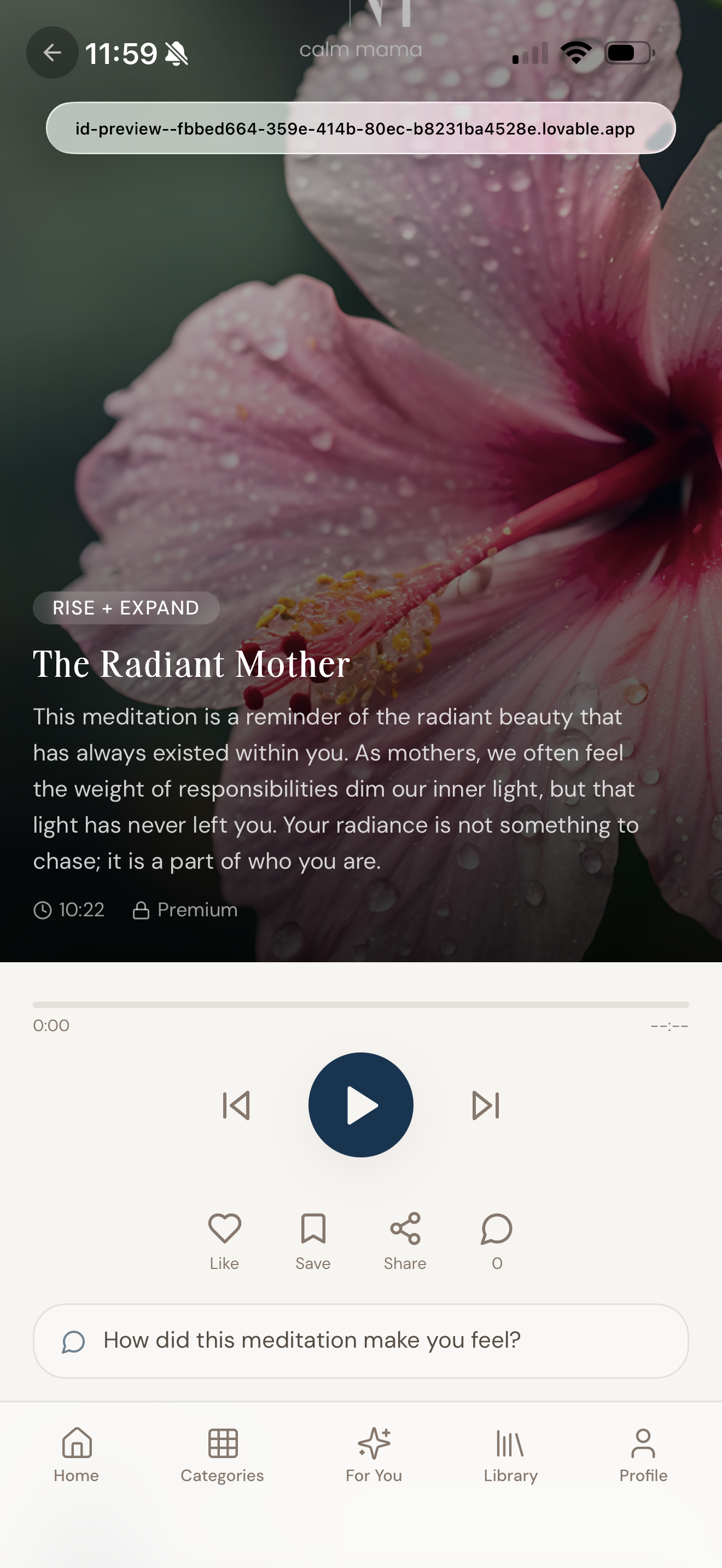 Calm Mama app screenshot