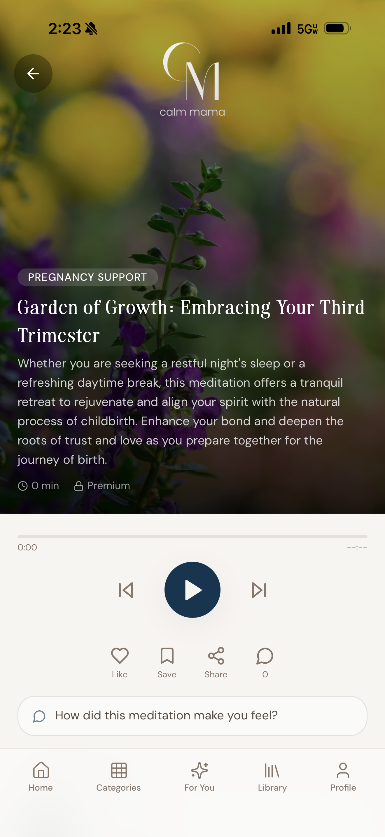 Garden of Growth Third Trimester hypnotherapy