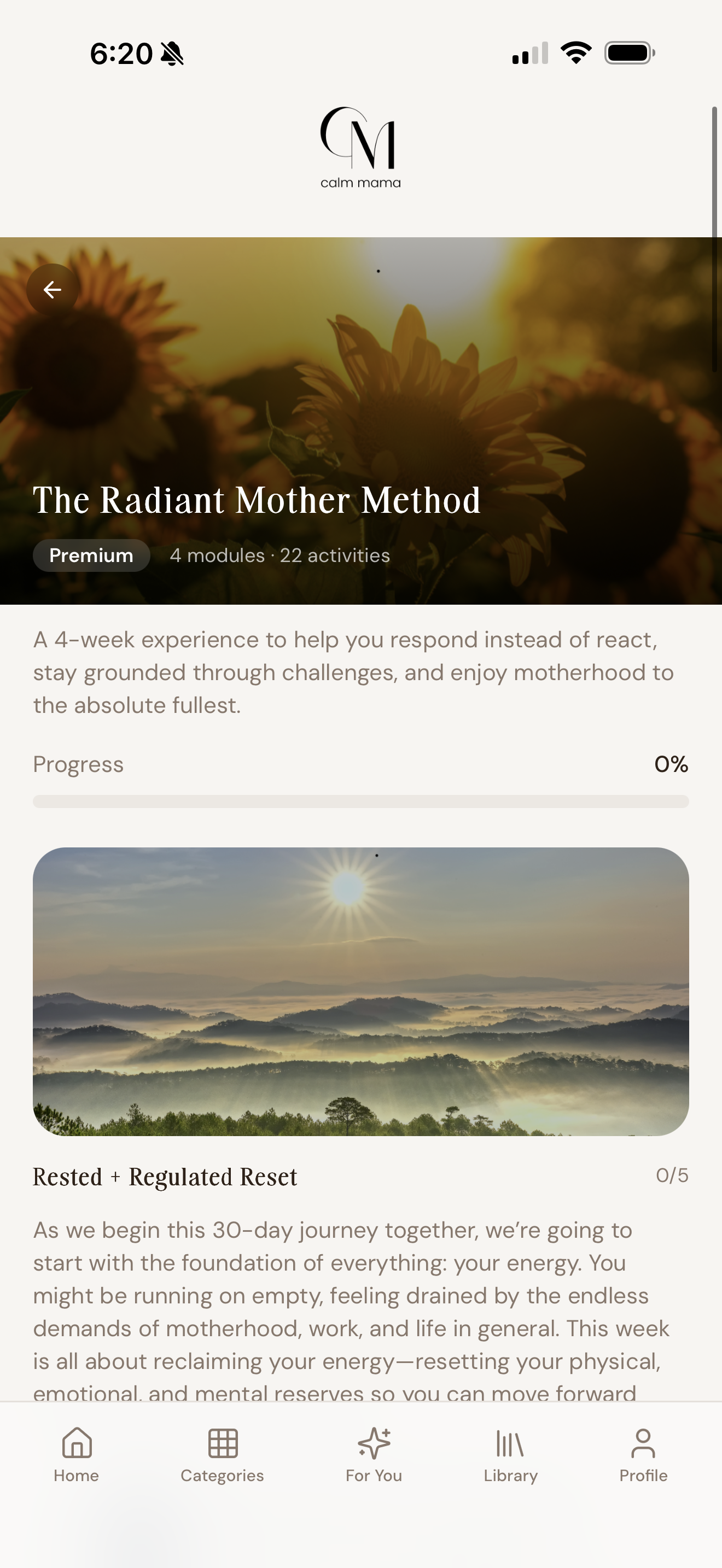 The Radiant Mother in app
